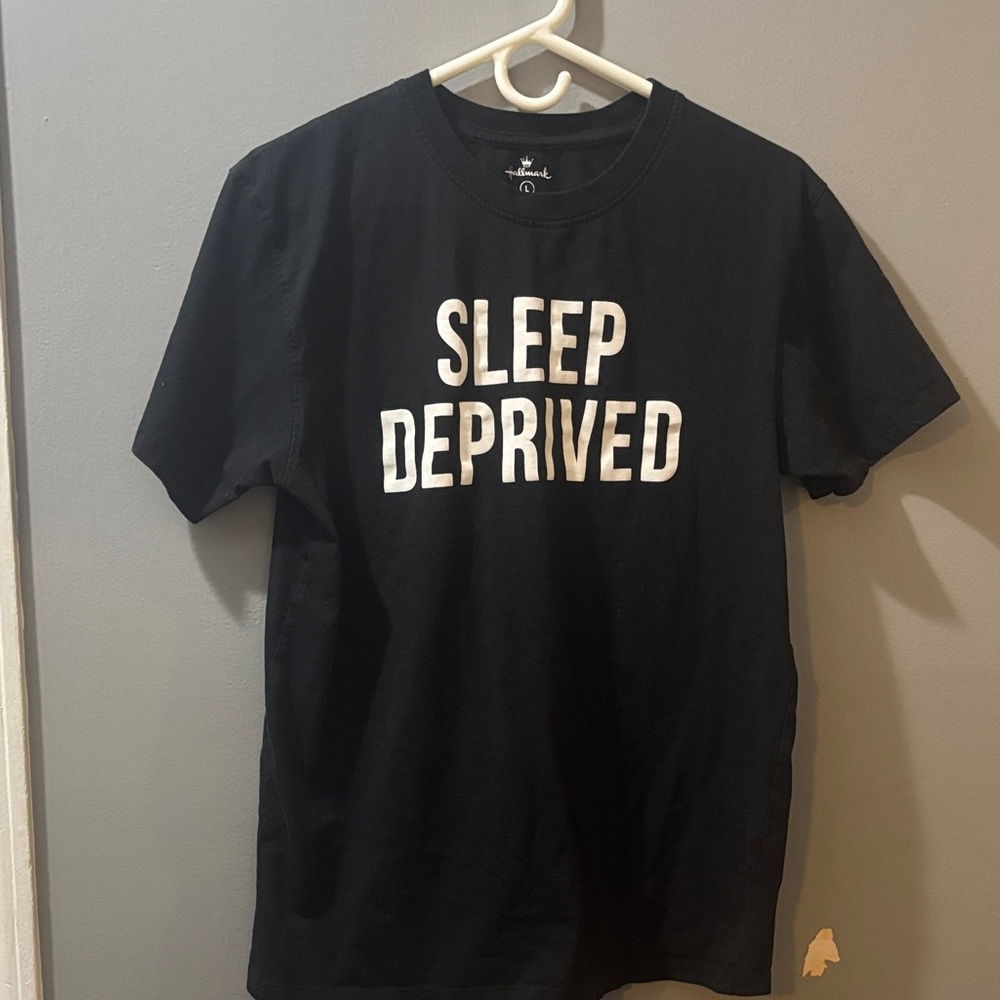 Sleep deprived hallmark large tee